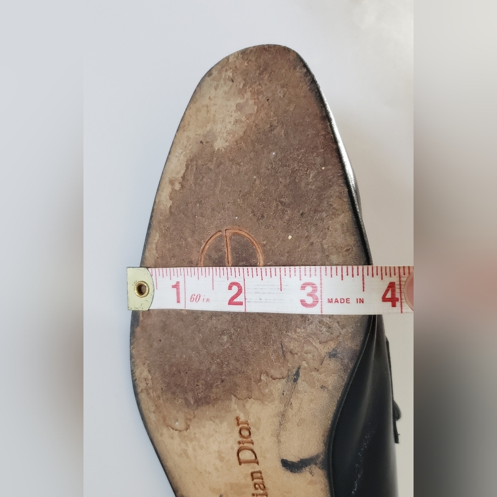 Christian Dior Messieur Women's Black Leather Shoes Size 8 - Picture 15 of 16